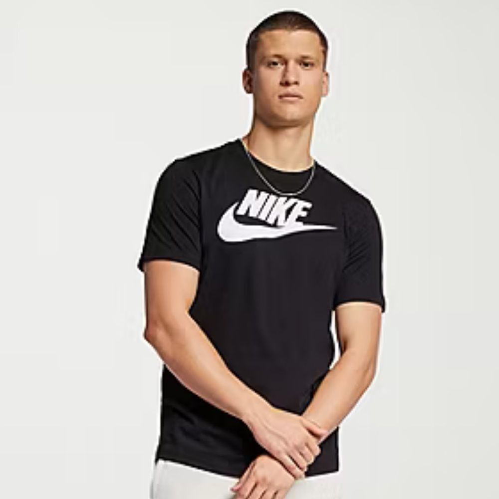 NWT Nike Black Tee with White Swoosh Logo Size XS